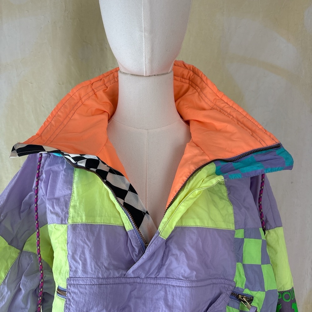 Colorful Neon Patchwork Jacket - image 5